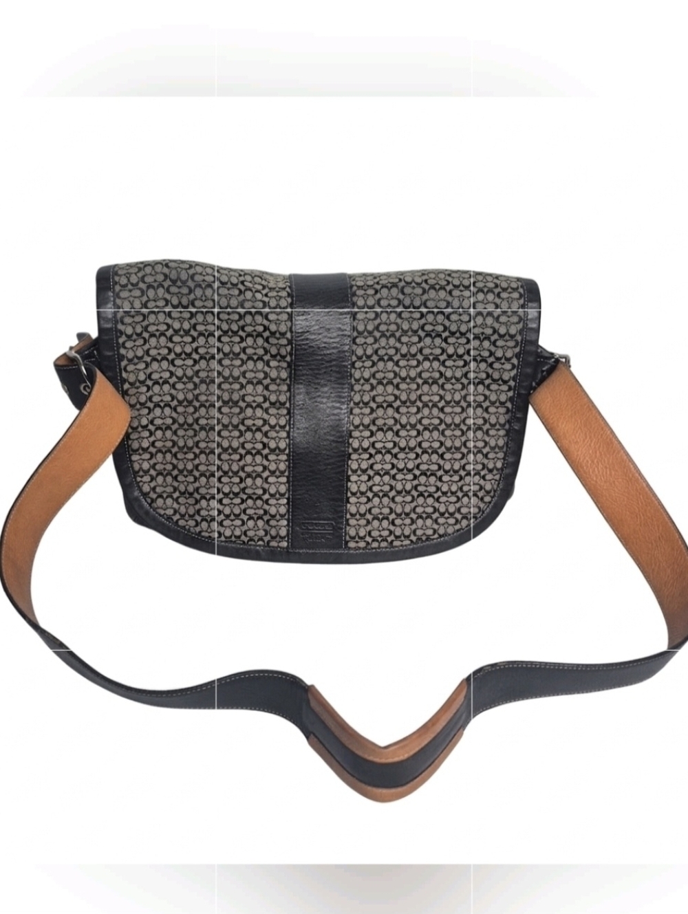 Coach Black and Gray cc Signature  Messenger Crossbody with Wristlet - Picture 5 of 16